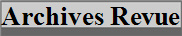 Archives Revue